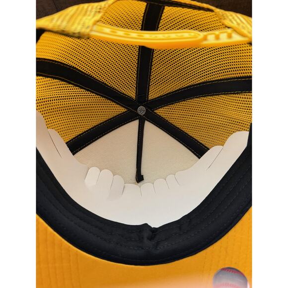 Los Angeles Dodgers Hat Cap Snap Back Mens One Size Yellow MLB Baseball Trucker - Picture 5 of 8